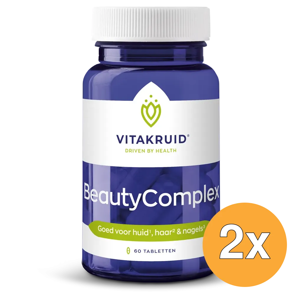 2x Vitakruid Beautycomplex met Keratine Hyaluronzuur & Biotine (60 tabletten)