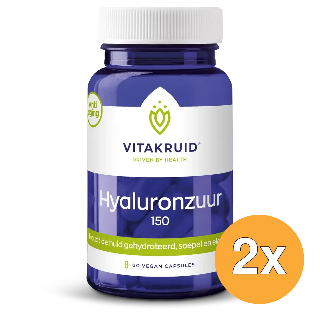2x Vitakruid Hyaluronzuur 150 Hyamax® met Vitamine C Anti-Aging (60 vega capsules)