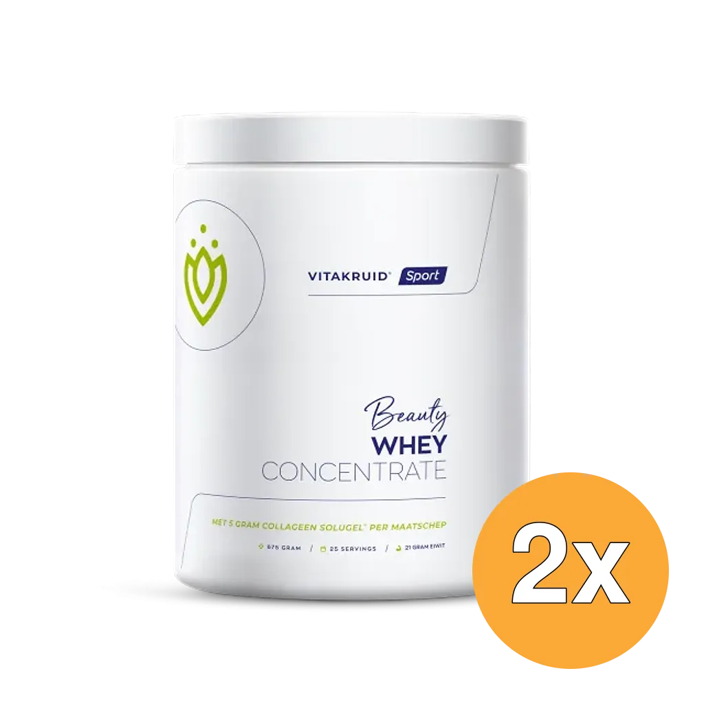 2x Vitakruid Beauty Whey Protein met 5 gr Collageen Solugel® (675 gr)