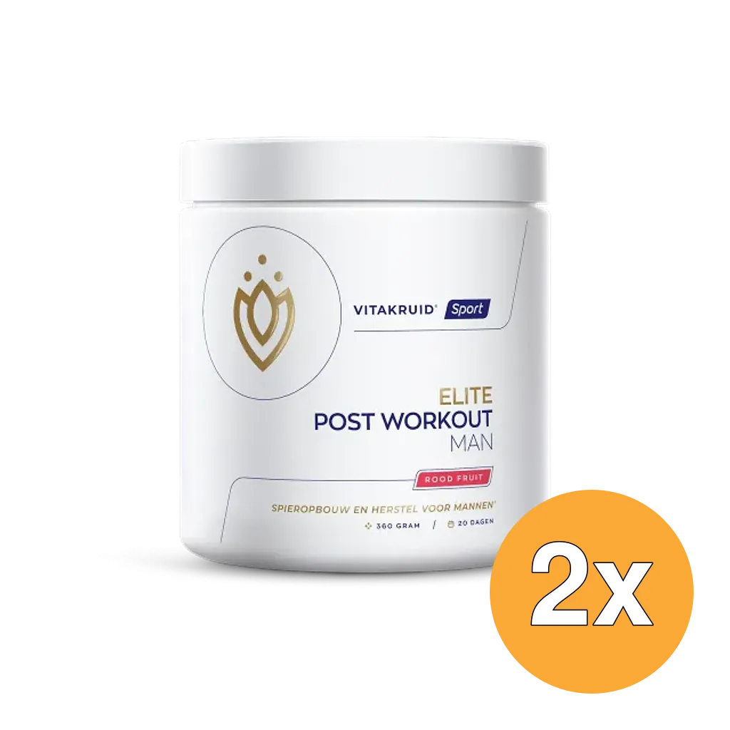 2x Vitakruid Elite Post Workout Man BCAA 4:1:1 & Elektrolyten (360 gr)