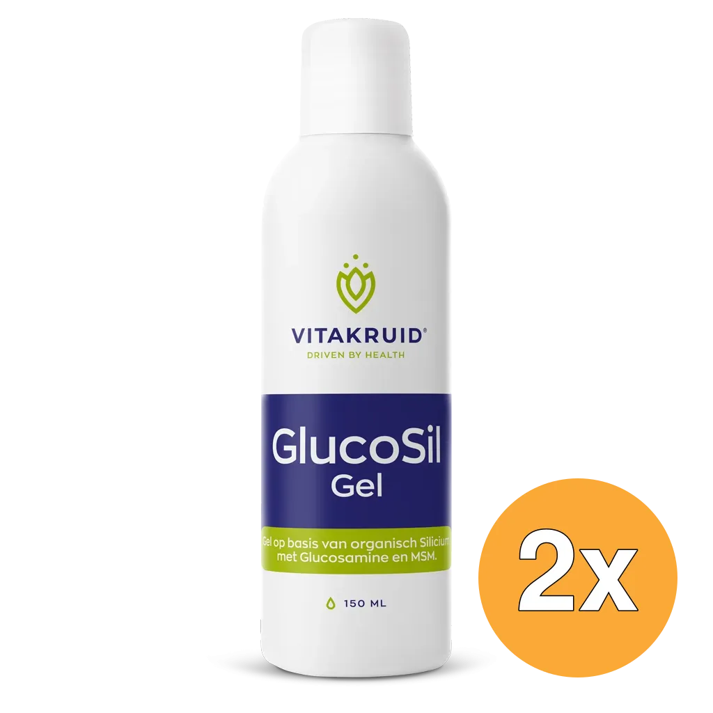 2x Vitakruid GlucoSil Glucosamine Chondroitine MSM Silicium Gel (150 ml)