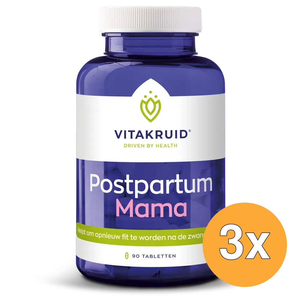 3x Vitakruid Postpartum Mama Oa Fenegriek, Shatavari & Choline (90 tabletten)