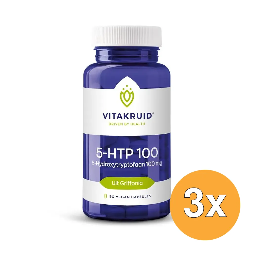 3x Vitakruid 5-HTP 100 mg (90 vega capsules)