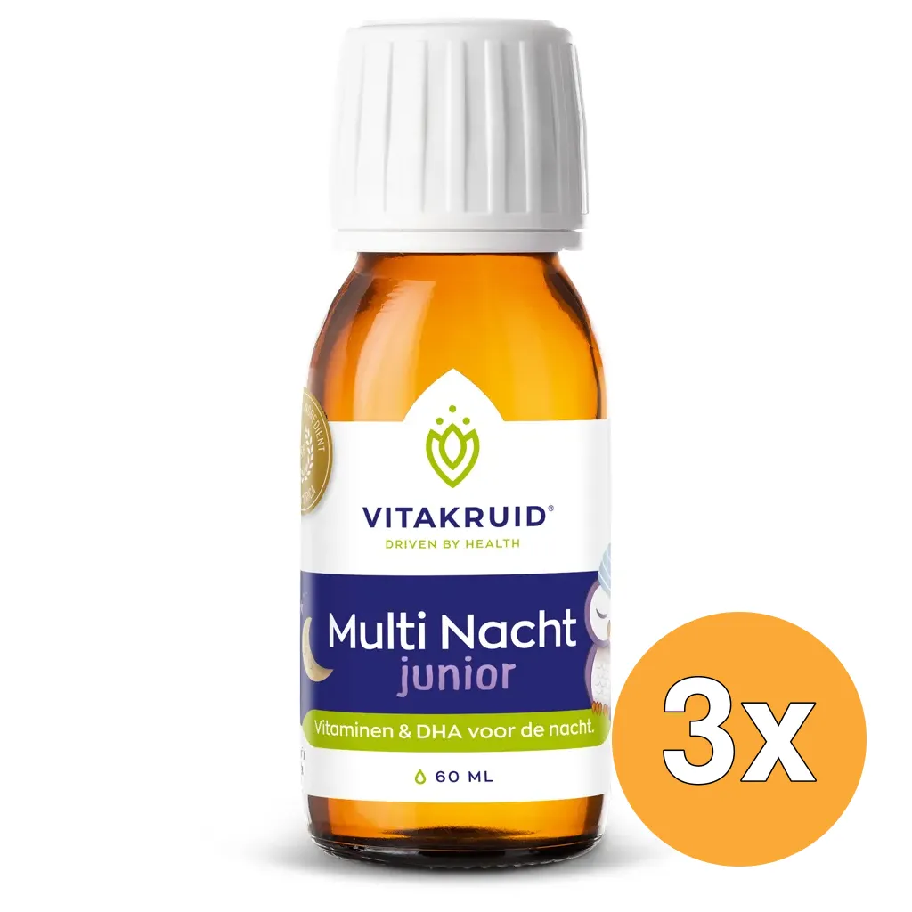 3x Vitakruid Multi Nacht Junior 100% Vegan (60 ml)