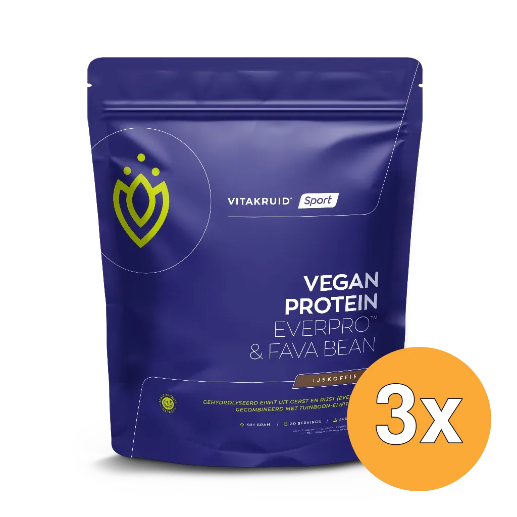 3x Vitakruid Vegan Protein - IJskoffie (921 gr)