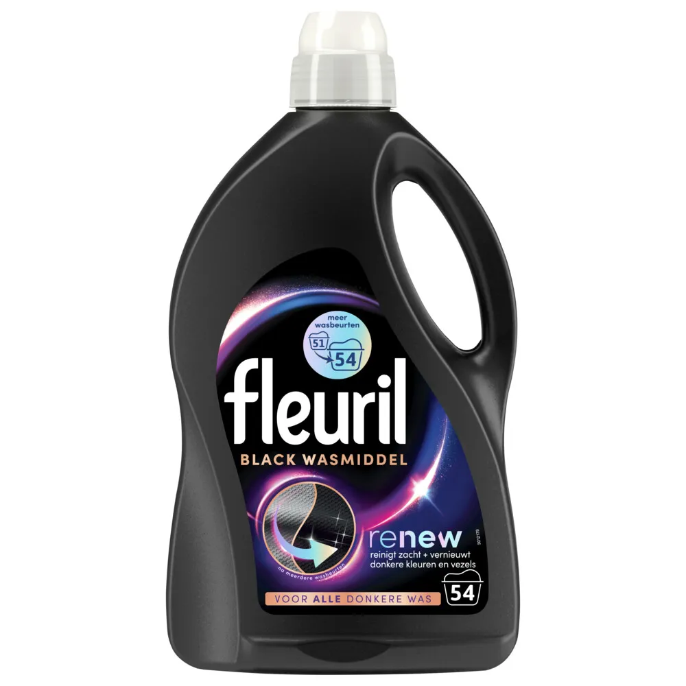 Fleuril Wasmiddel Renew Liquid Black (2430 ml)