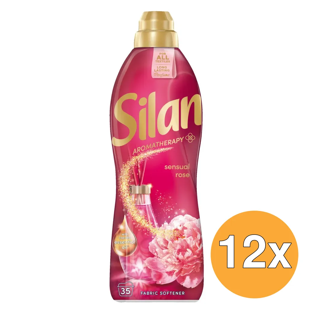 12x Silan Wasverzachter Aromatherapy Sensual Rose (770 ml)
