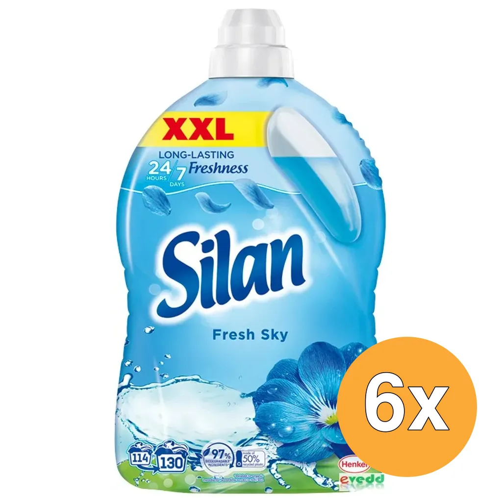 6x Silan Wasverzachter Fresh Sky (2860 ml)