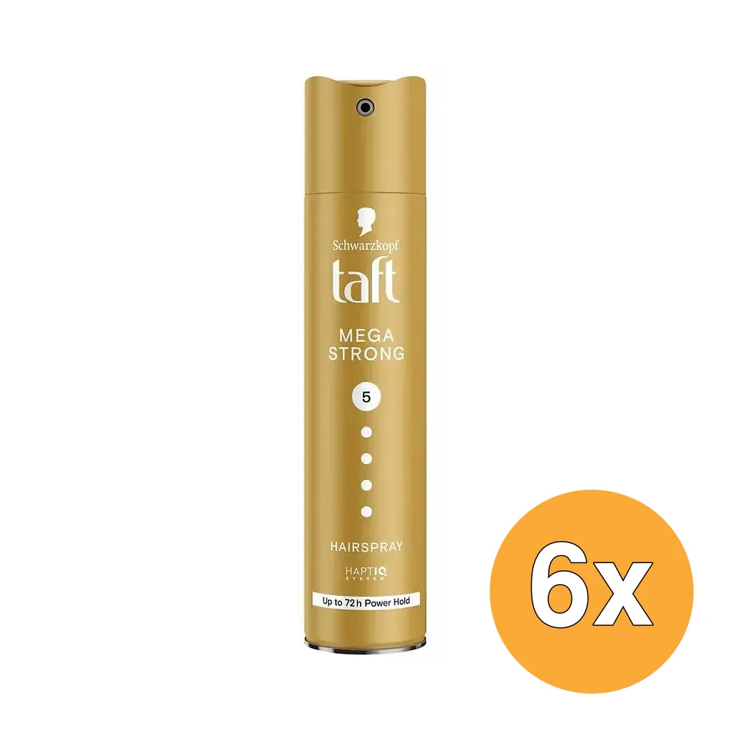 6x Taft Styling Spray Mega Stong (250 ml)