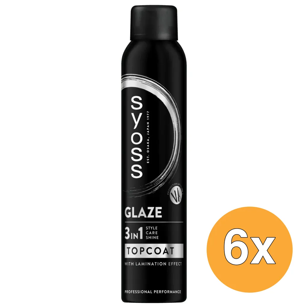 6x Syoss Hairspray Glaze Topcoat (200 ml)
