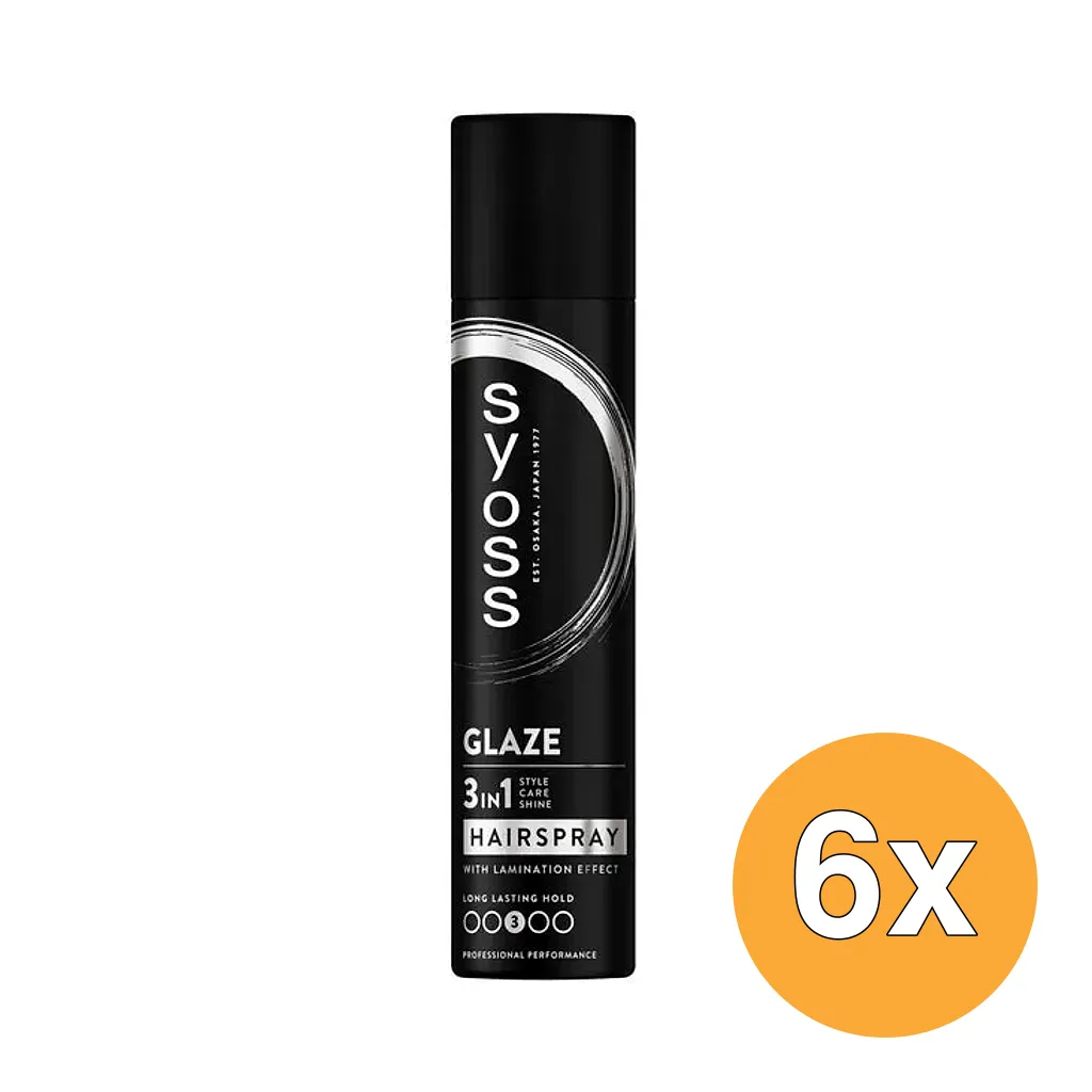 6x Syoss Hairspray Glaze (300 ml)