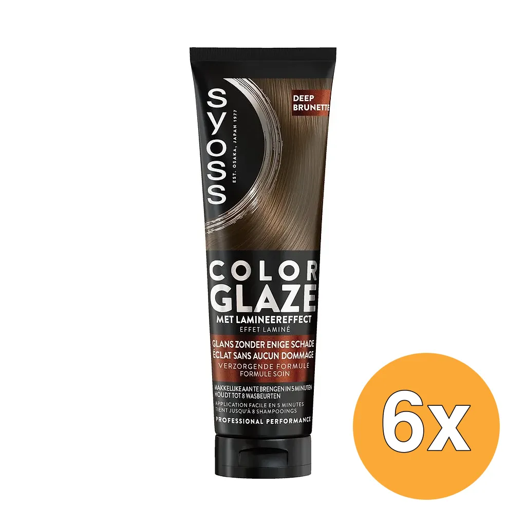 6x Syoss Color Glaze Deep Brunet (130 ml)