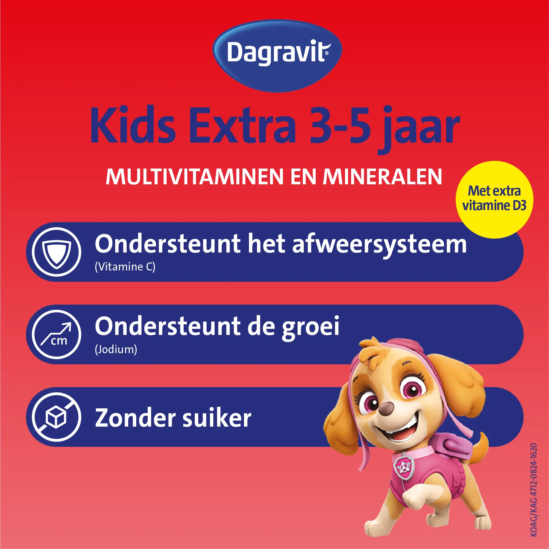 Dagravit Kids Extra 3-5 Jaar Multivitaminen (60 tabletten)