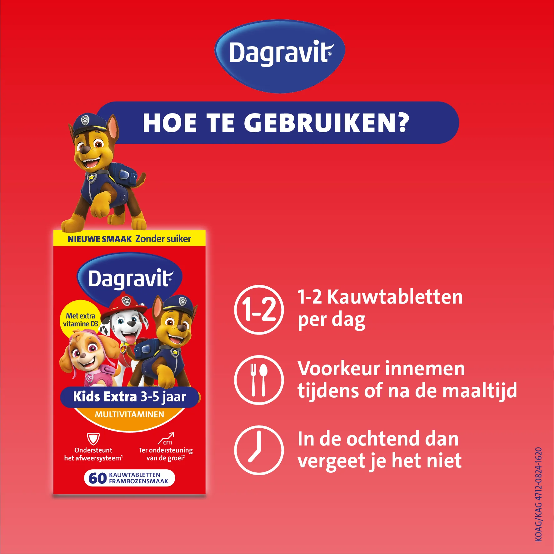 Dagravit Kids Extra 3-5 Jaar Multivitaminen (60 tabletten) - image 3