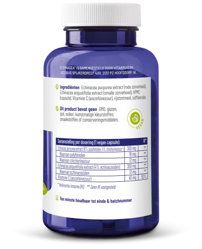 Vitakruid Echinacea 600 Purpurea (4%) Angustifolia (6%, 4%) (90 vega capsules) - image 2