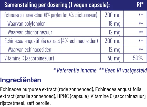Vitakruid Echinacea 600 Purpurea (4%) Angustifolia (6%, 4%) (90 vega capsules) - image 3