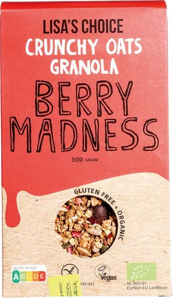 Lisa's Choice Glutenvrije Granola Berry Madness (300 gr)