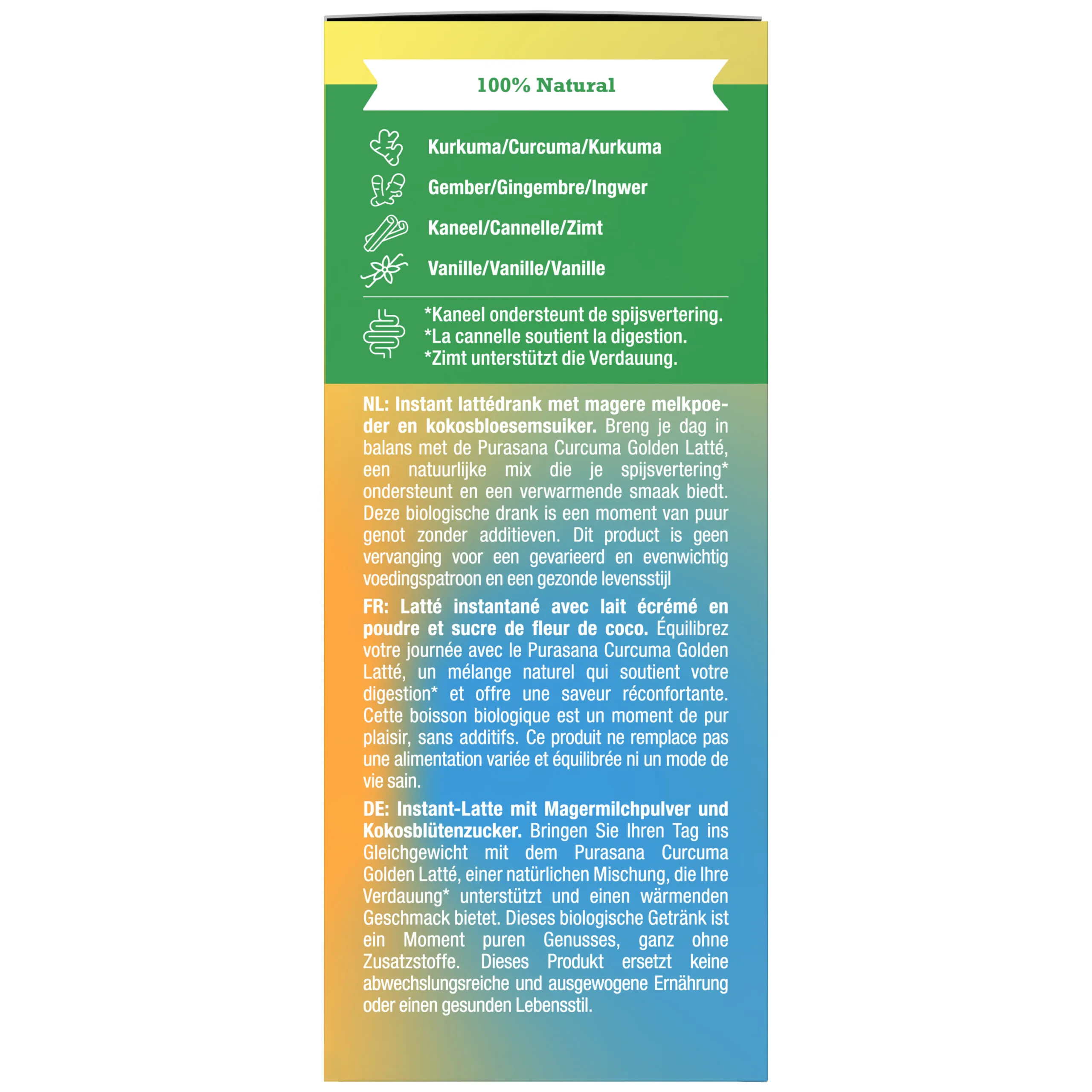 Purasana Instant Curcuma Latte 6x10g Bio (60 gr) - image 4