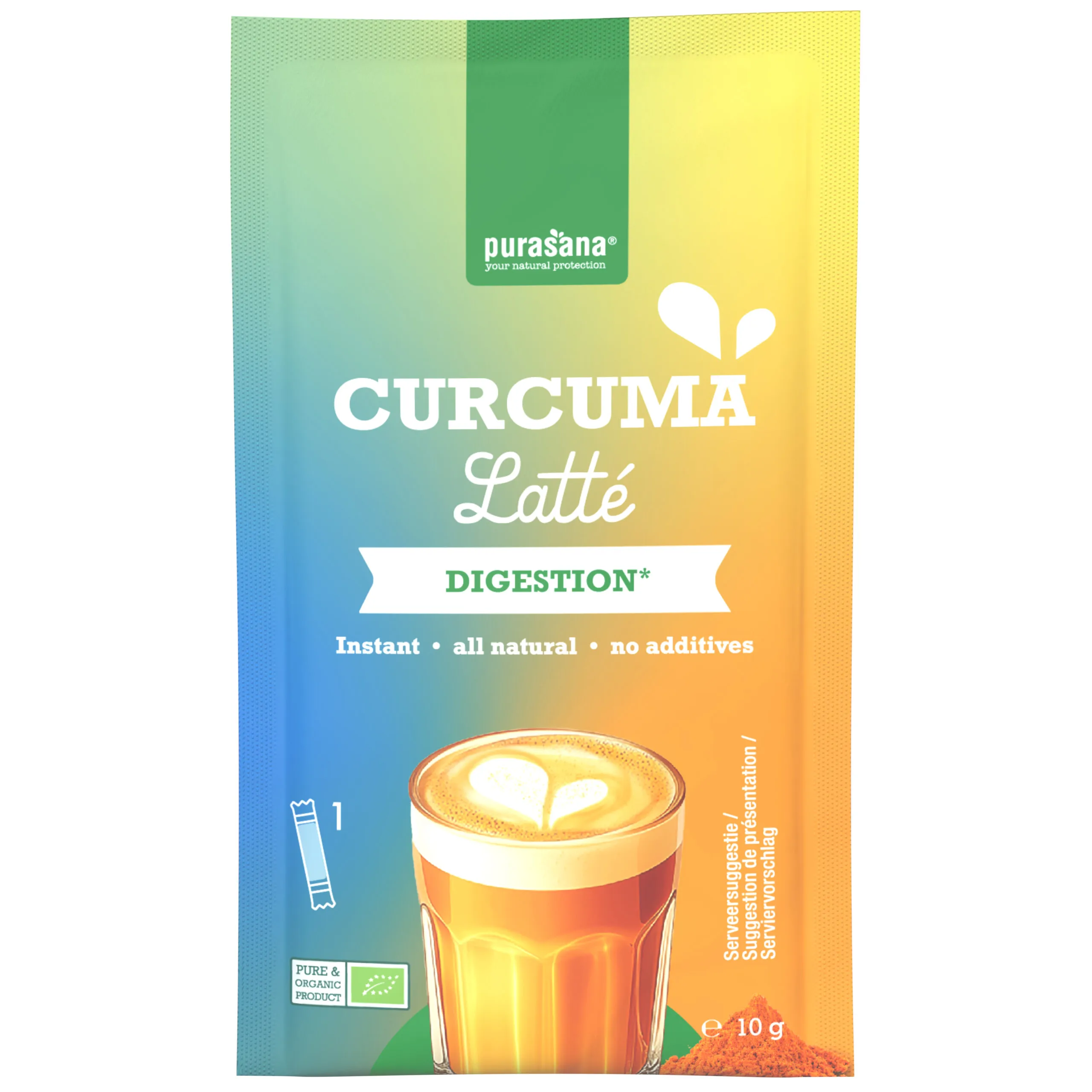 Purasana Instant Curcuma Latte 6x10g Bio (60 gr) - image 6