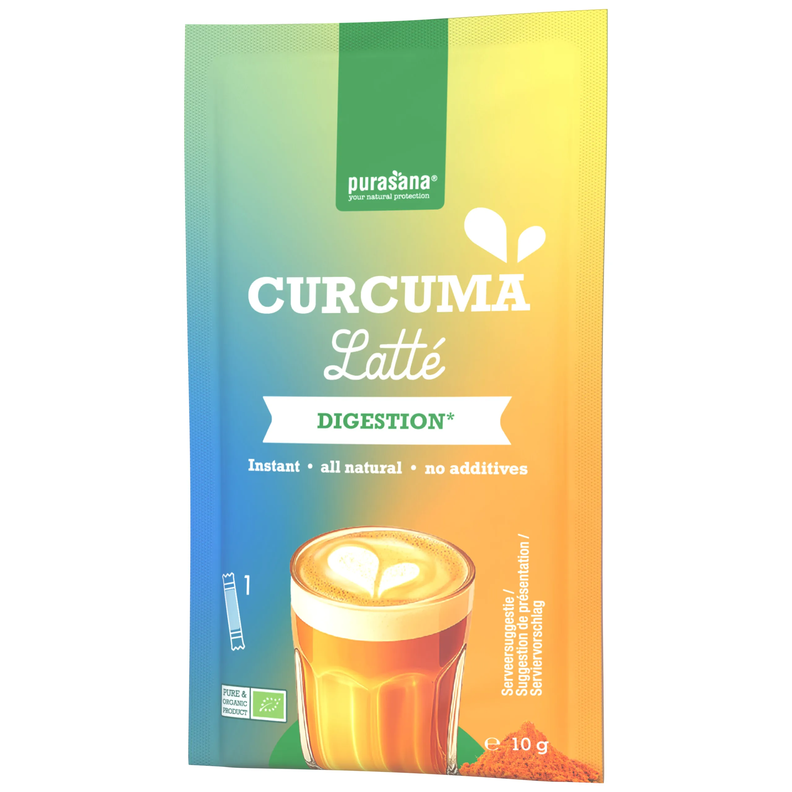 Purasana Instant Curcuma Latte 6x10g Bio (60 gr) - image 7
