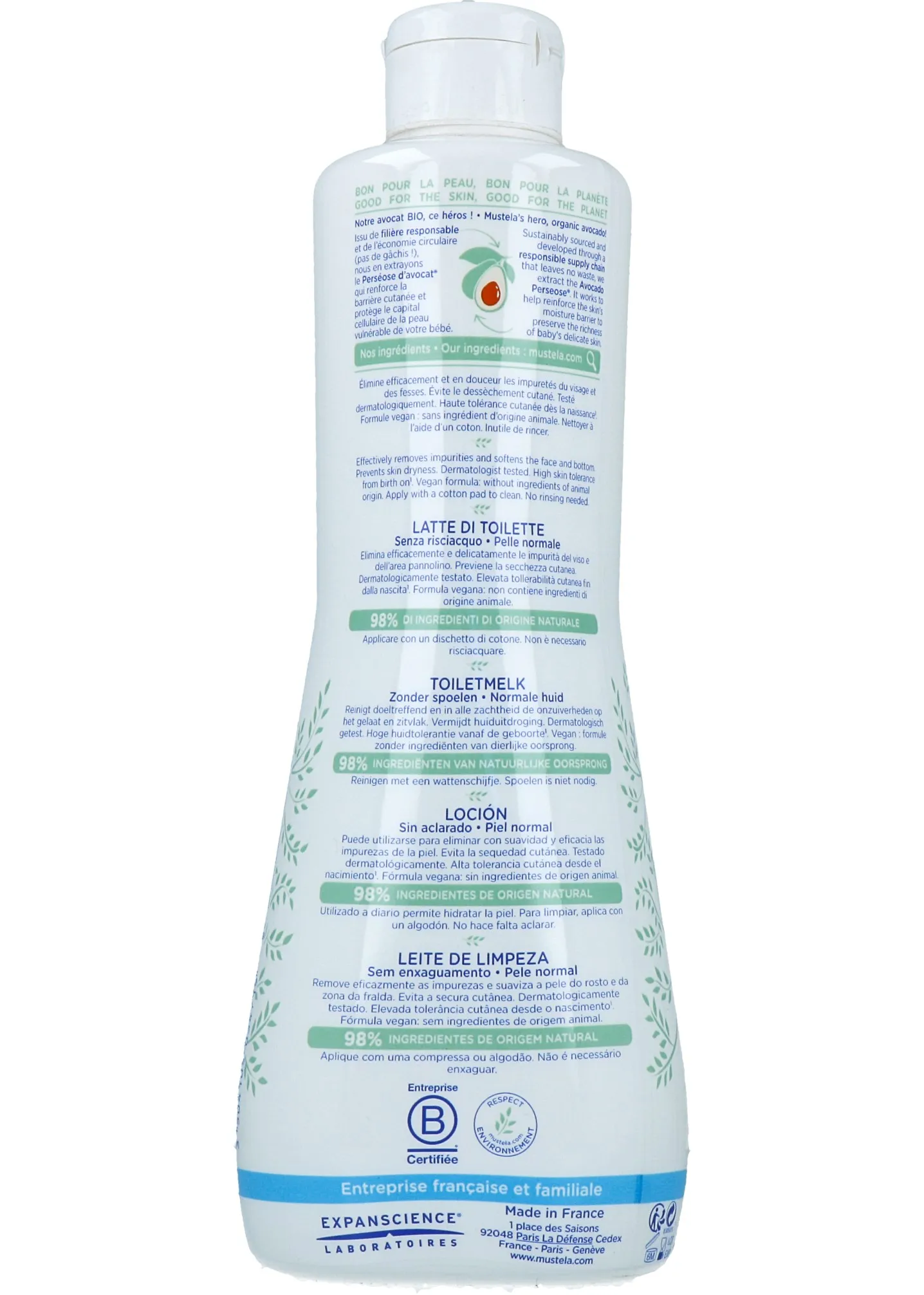 Mustela Toiletmelk (750 ml)