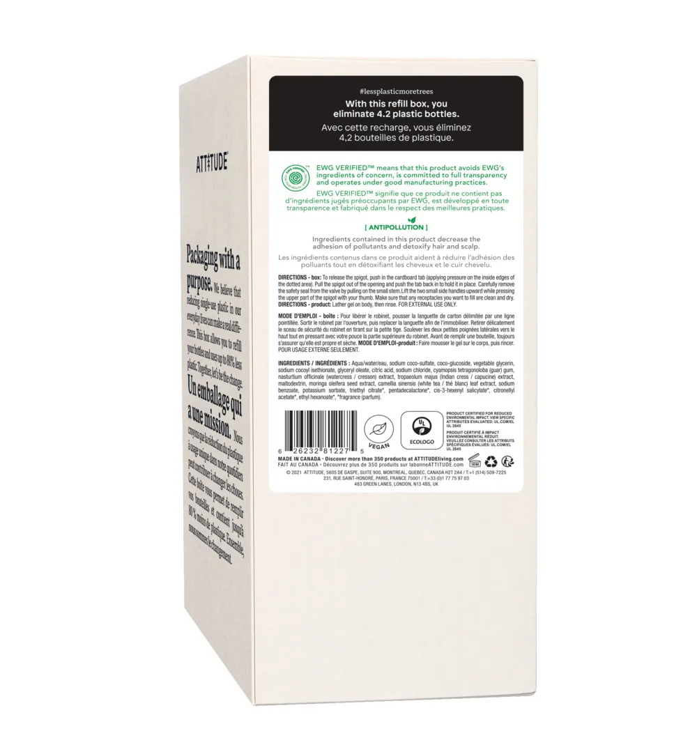 Attitude Super Leaves Bulk2 Go Douche gel kalmerend (2000 ml)