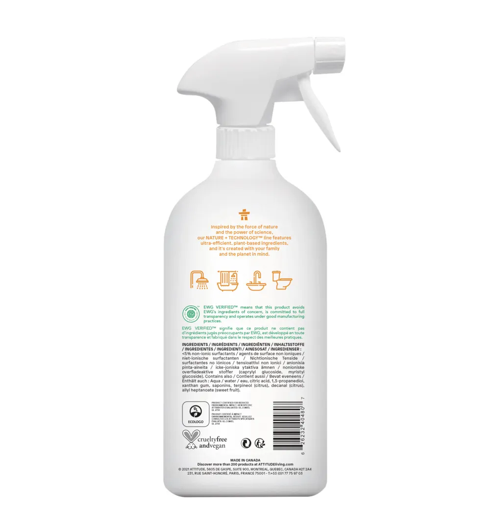 Attitude Nature+ Badkamerreiniger Spray Citrus Zest (800 ml) - image 3