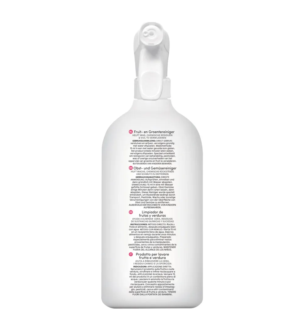 Attitude Nature+ Fruit en Groente Reiniger (800 ml) - image 2