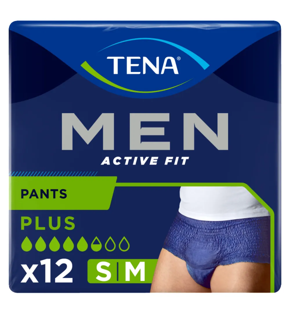 Tena Men Men Active Fit Pants+ Small/Medium (12 stuks)