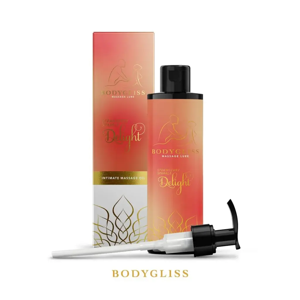 BodyGliss Silky soft massageolie champagne strawberry (150 ml)