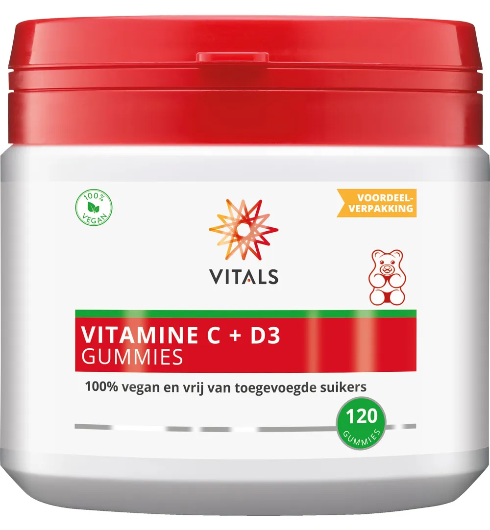 Vitals Vitamine C + D3 Gummies (120 gummies) - image 2