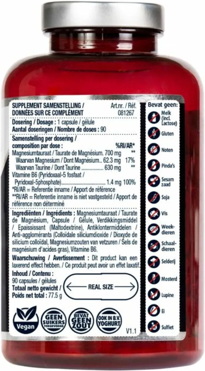 Lucovitaal Magnesium Tauraat (90 capsules) - image 2