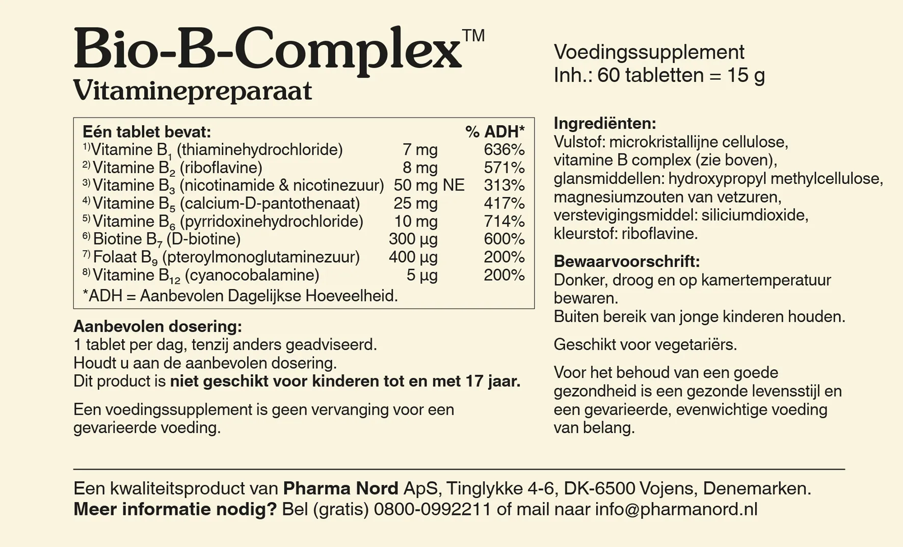 Pharma Nord Bio B Complex (60 tabletten)