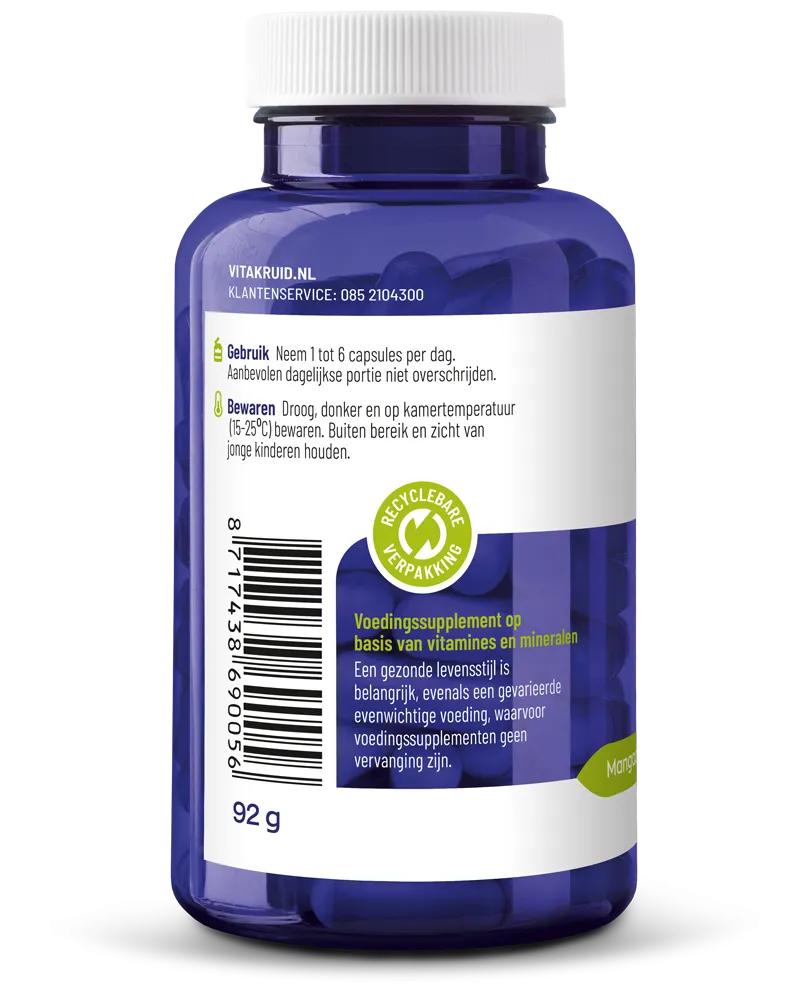 Vitakruid Gebufferde Vitamine C met Zink OPC Quercetine (90 vega capsules)