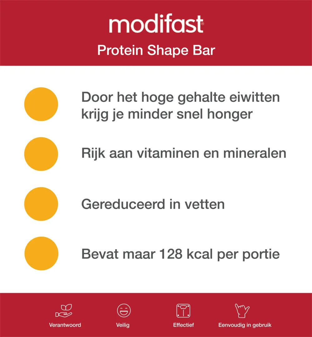 Modifast Protein Shape Reep Pure Chocolade/Sinaasappel (6 x 31 gr) - image 2