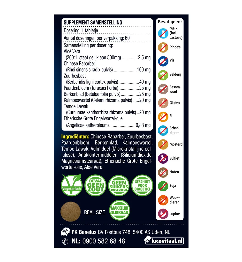 Lucovitaal Stoelgang Sennavrij (60 tabletten) - image 2