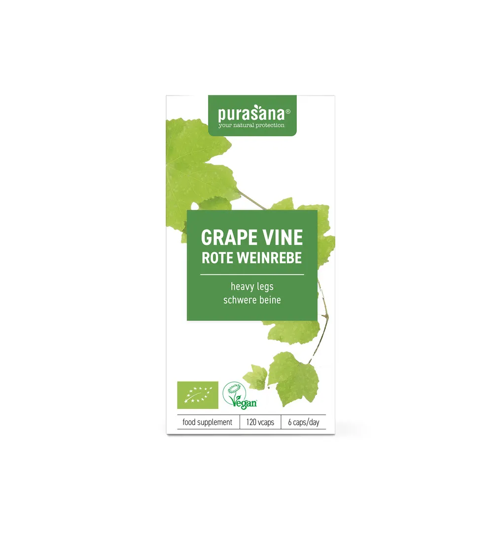 Purasana Rode Wijnstok/Vigne Rouge Vegan Bio (120 vega capsules)