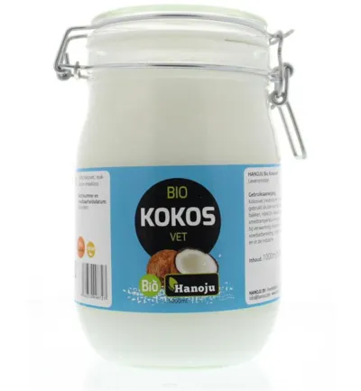 Hanoju Kokosolie Geurloos Beugelglas Bio (1000 ml)
