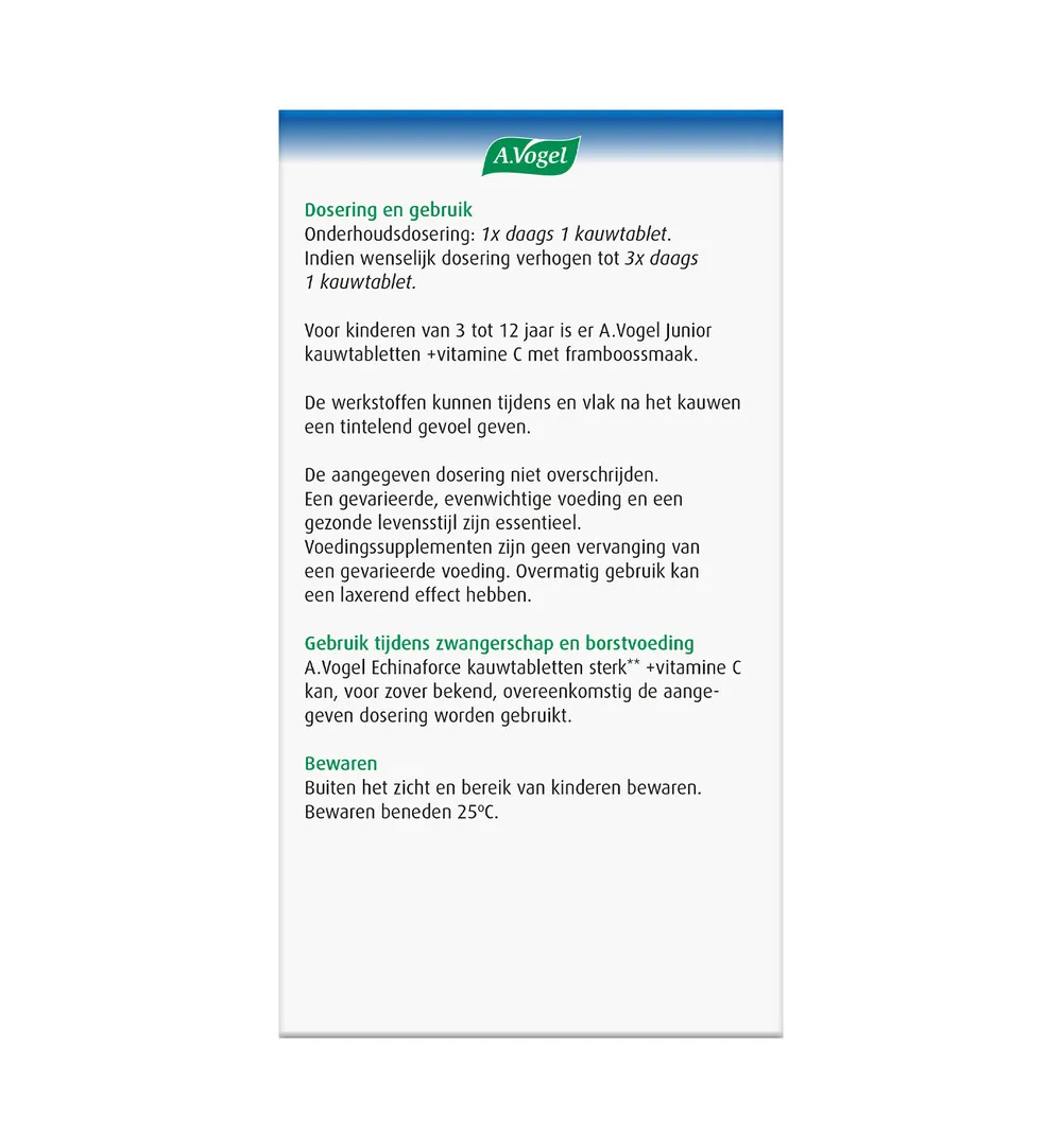 A.Vogel Echinaforce kauwtablet sterk + vitamine C (60 kauwtabletten) - image 2