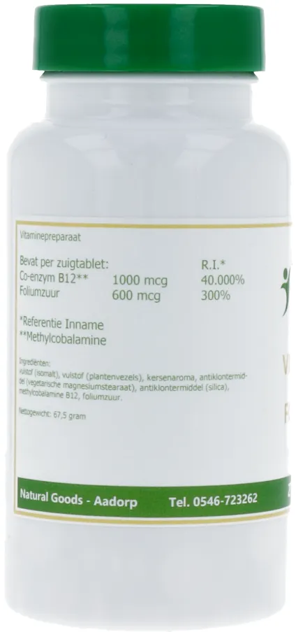 Elvitum Vitamine B12 1000Mcg + Foliumzuur (270 zuigtabletten)