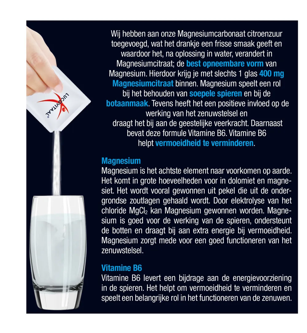 Lucovitaal Magnesium Citraat Poeder (20 sachets) - image 5