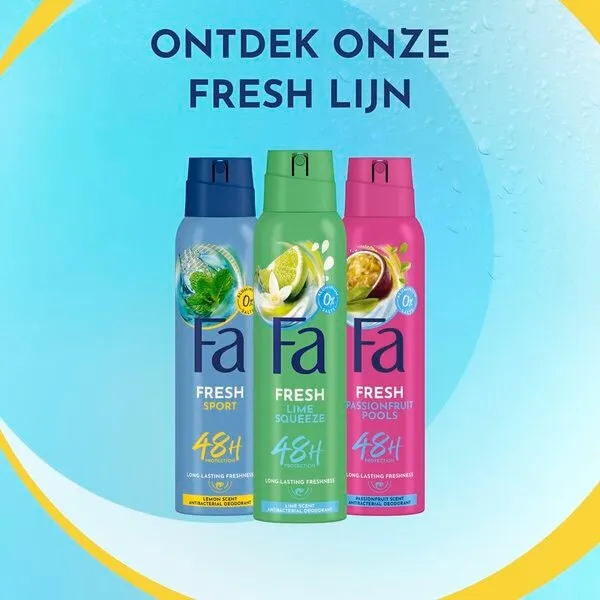 Fa Deodorant Spray Fresh Lime Squeeze (150 ml) - image 4