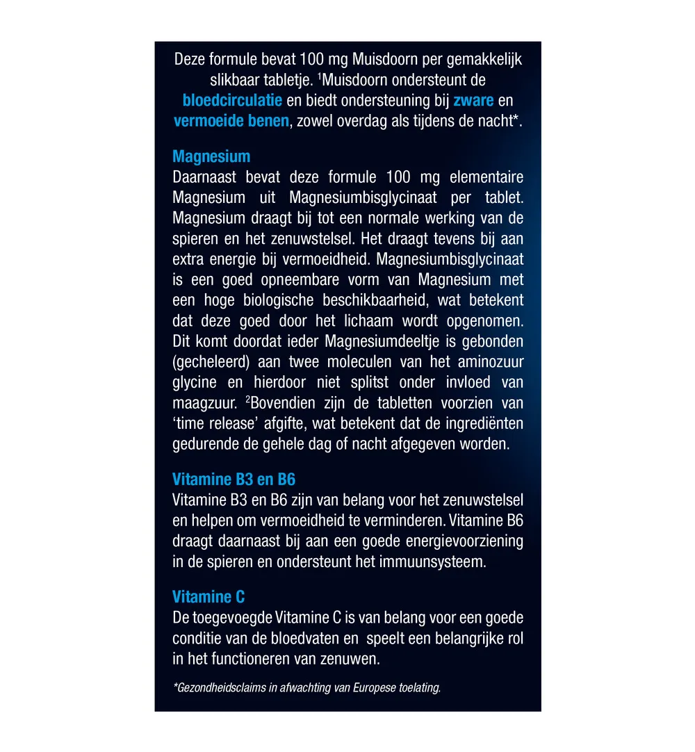 Lucovitaal Magnesium Vermoeide Zware Benen (30 tabletten) - image 5