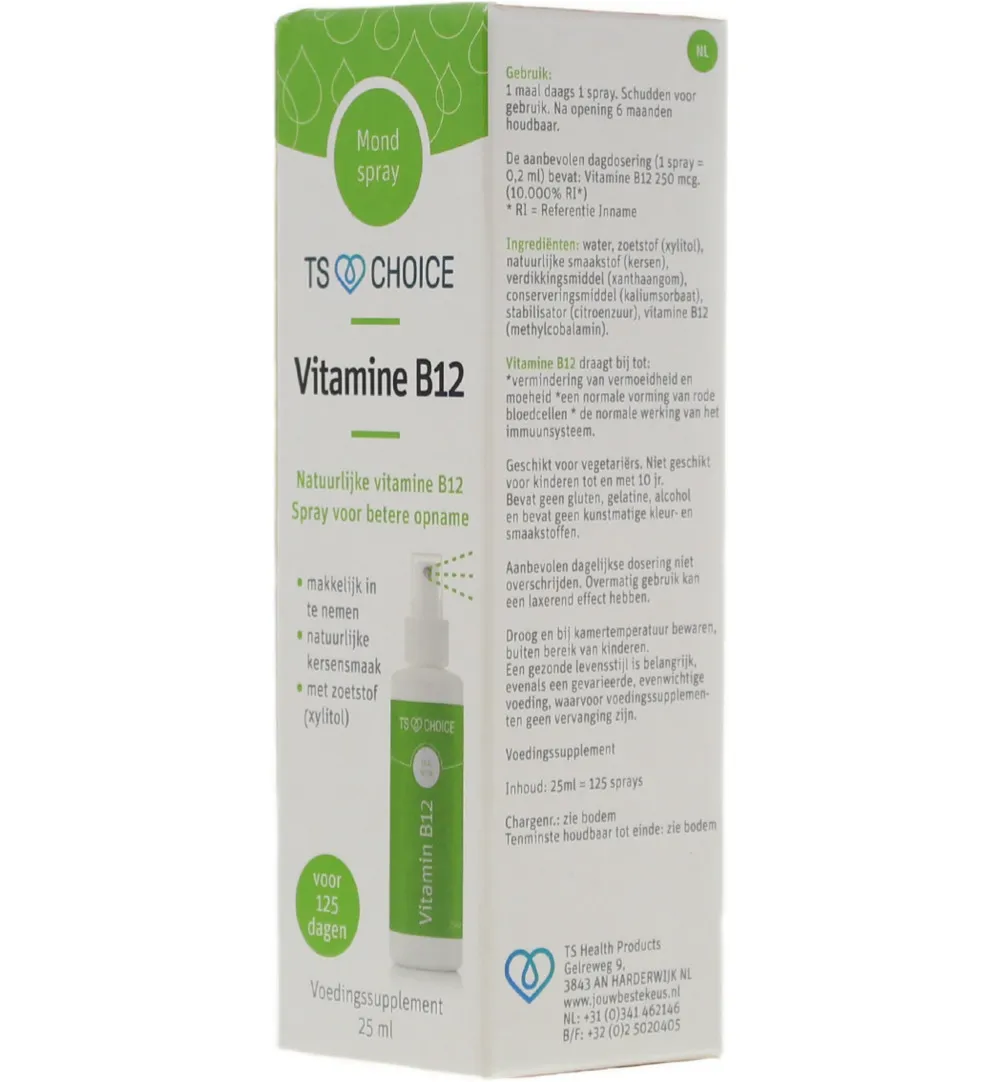 TS Choice Vitaminespray vitamine B12 bio (25 ml) - image 2