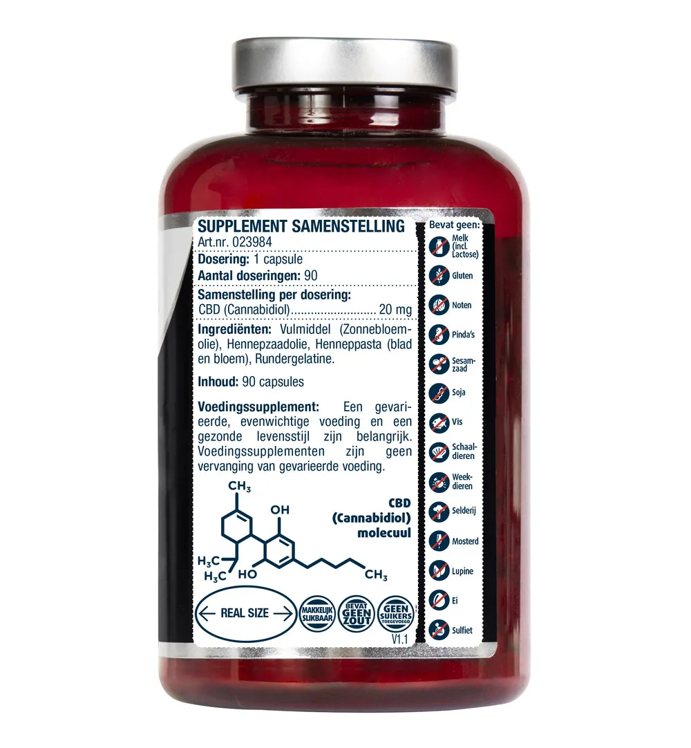 Lucovitaal CBD 20mg (90 capsules)