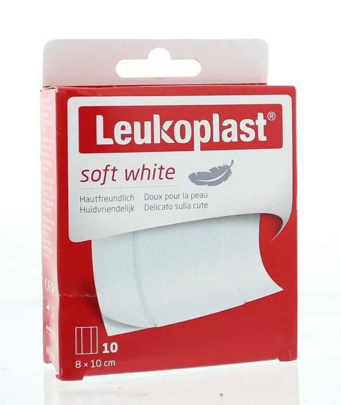 Leukoplast Soft white 8 x 10 cm (10 stuks)