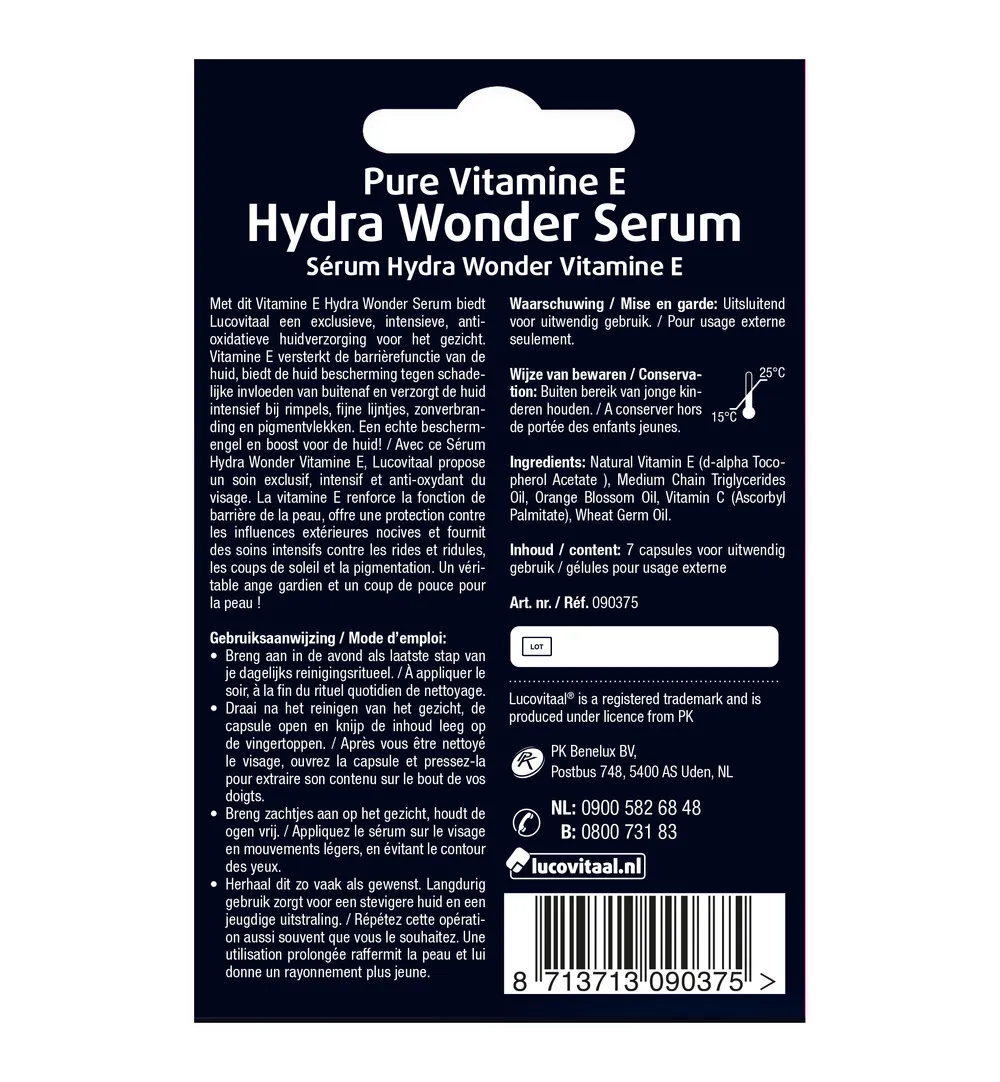 Lucovitaal Vitamine E Hydra Wonder Serum (7 capsules)
