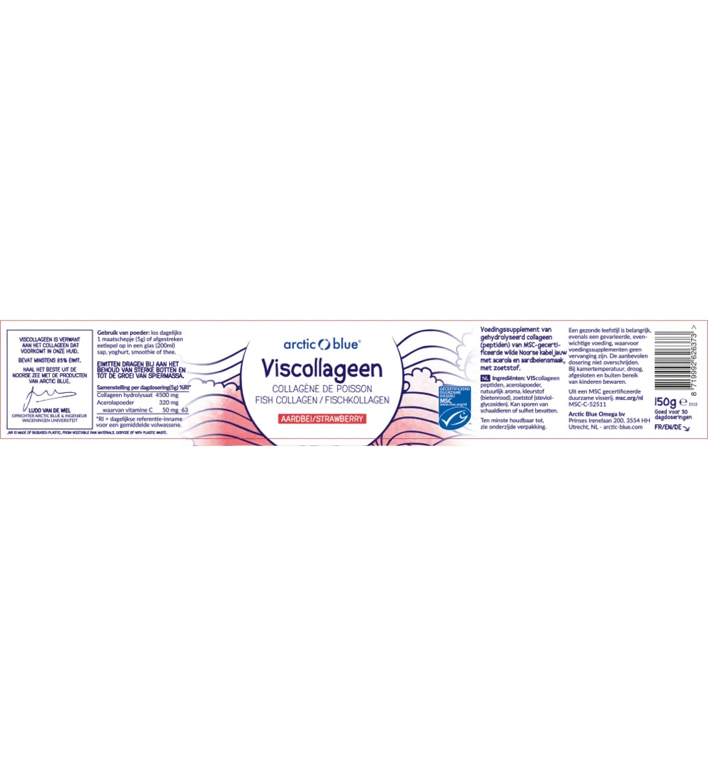 Arctic Blue Pure Arctische Msc Collageen Nl/F (150 gr)