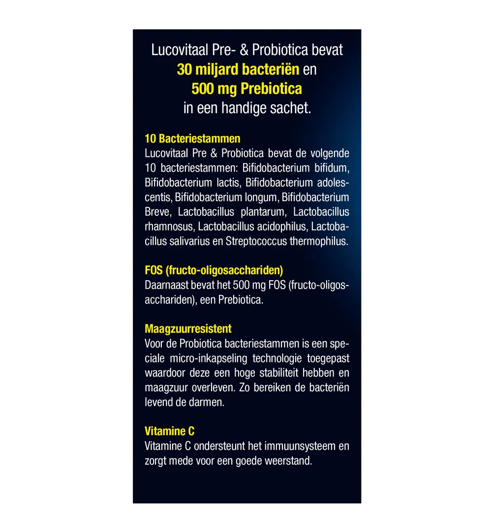 Lucovitaal Pre & Probiotica (10 sachets)