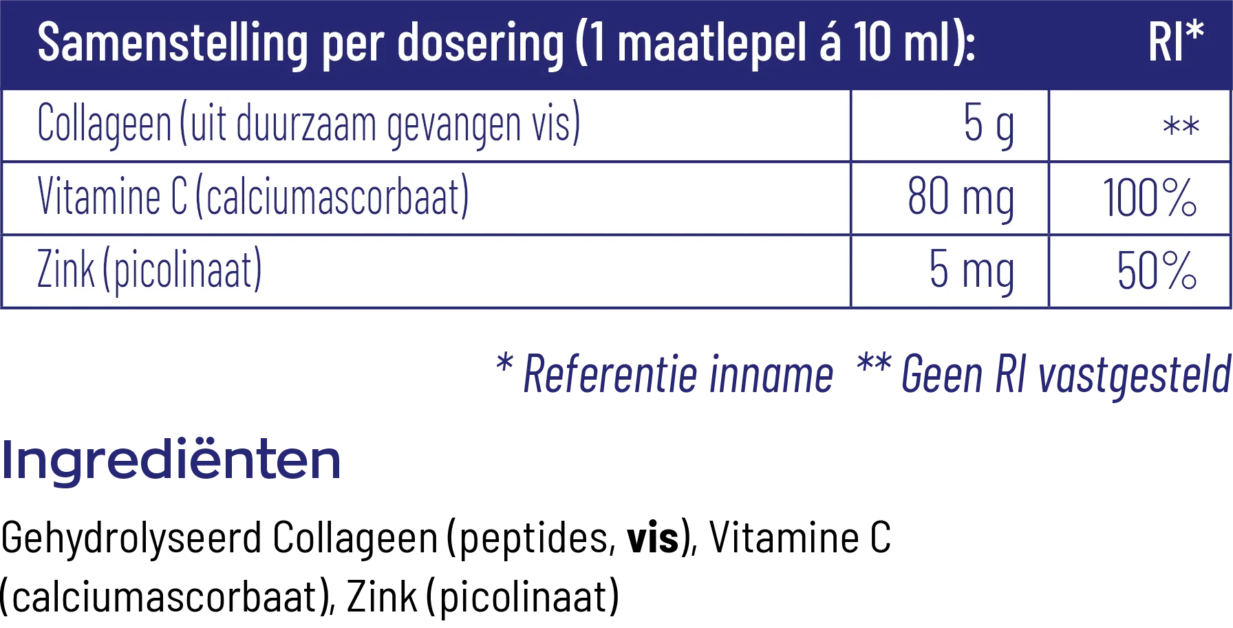 Vitakruid Viscollageen 99% Puur Collageen Vitamine C & Zink (130 gr) - image 3